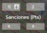 Gestionar goles, puntos, sanciones y penalti