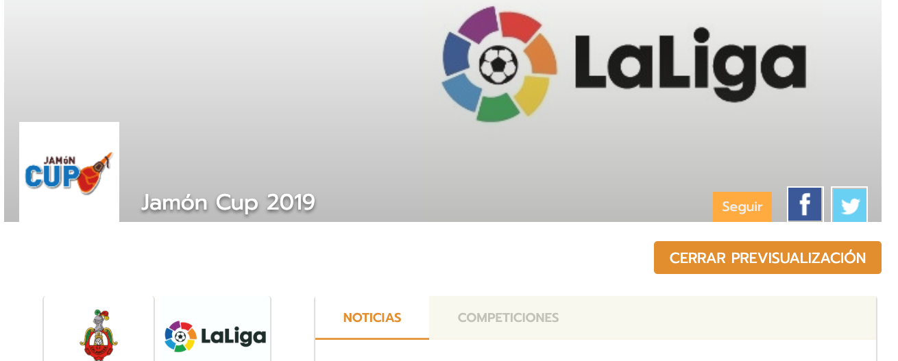 Patrocinadores del torneo en la web