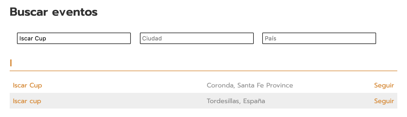 Seguir torneos en la web de Competize