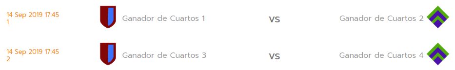 Semis en consolación del torneo