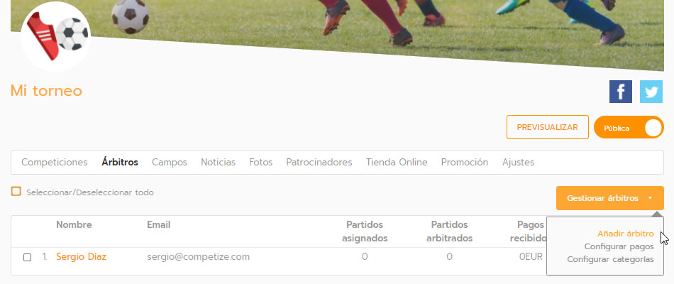 Gestionar arbitraje y asignar pagos a árbitros