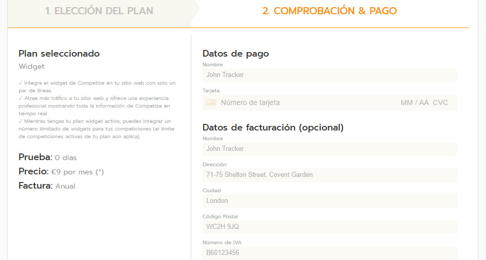 Contratar widget para torneos, ligas y campeonatos