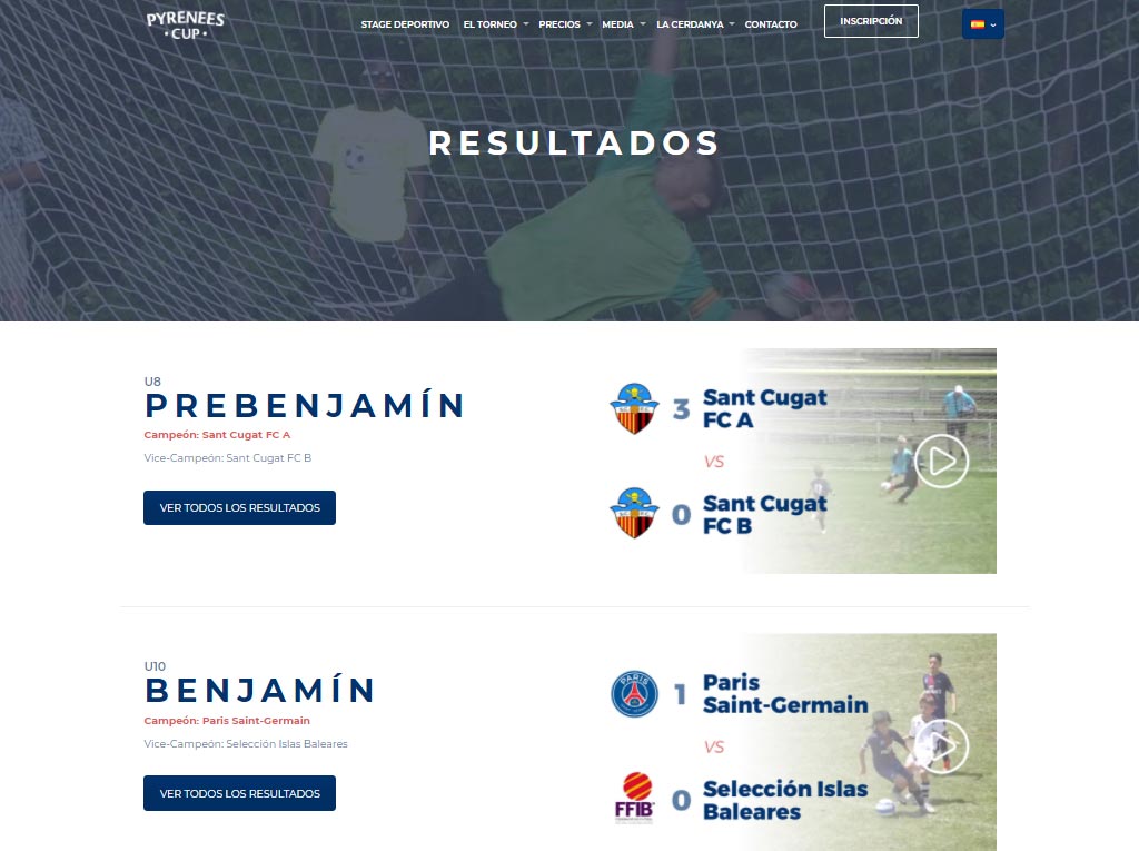 Integración de clasificaciones y rankings en la web del torneo