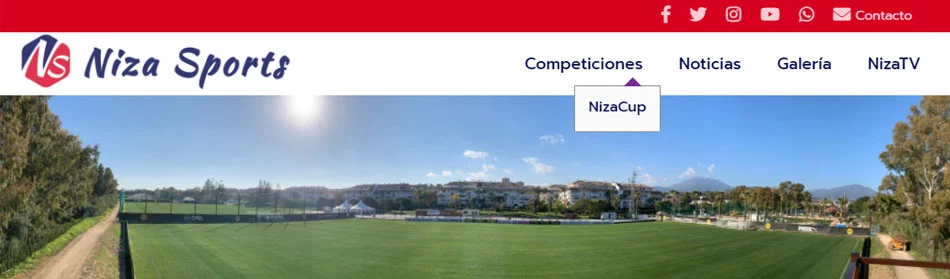 Nuevo menú de navegación en la página web para torneos