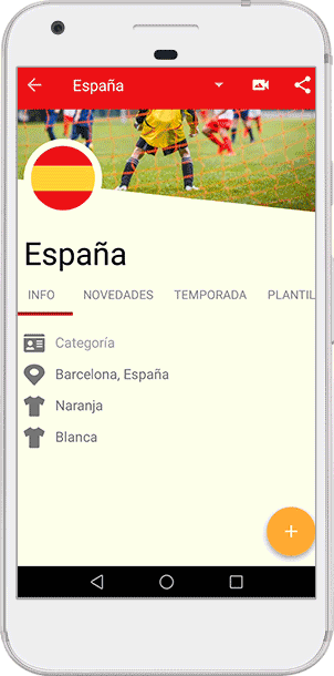 Gestionar la plantilla de un equipo en un torneo o liga